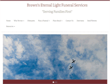Tablet Screenshot of brownshomeforfuneralsinc.com